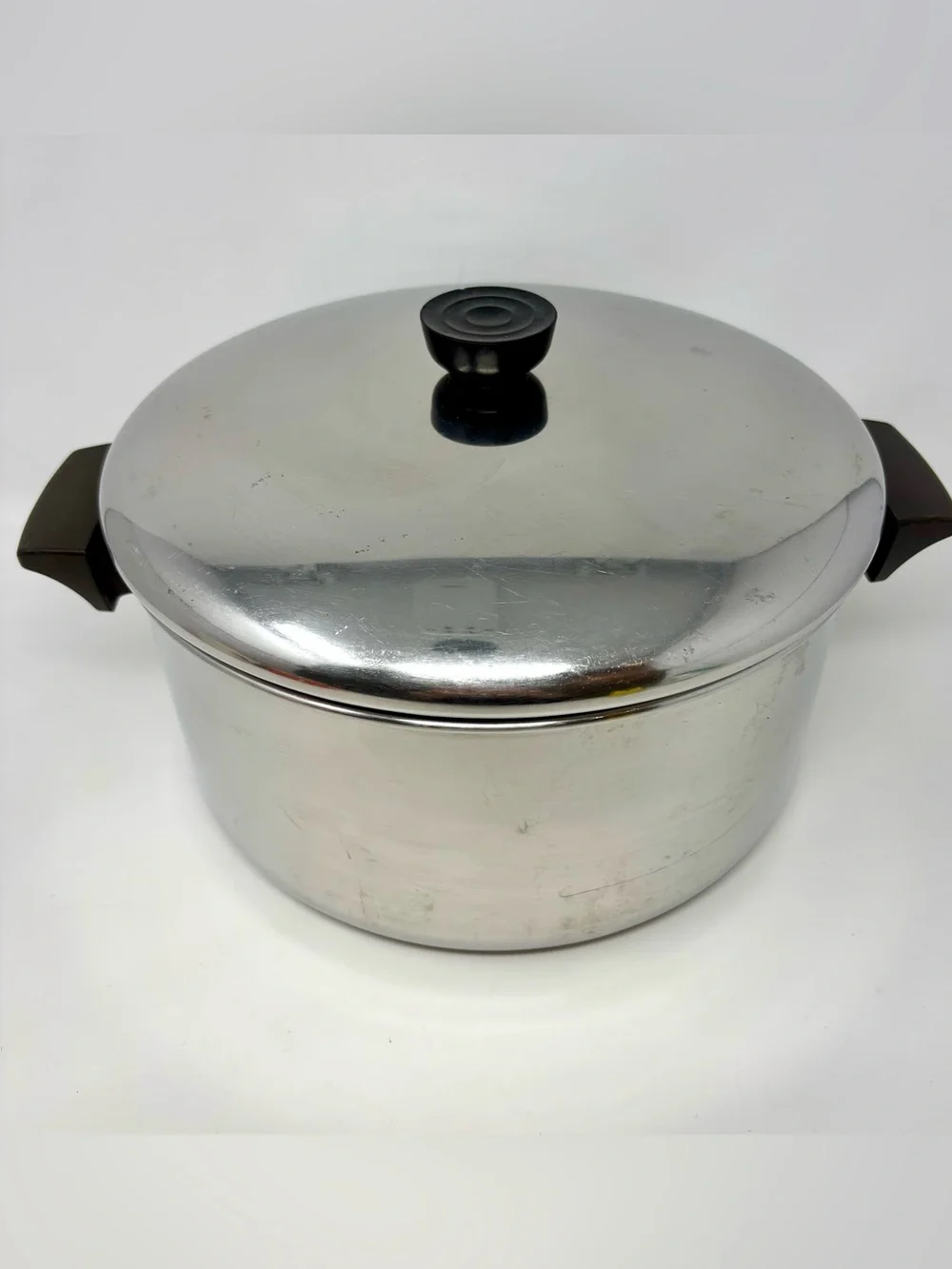 Revere Ware Stainless Steel 6 Qt Quart Stock Pot w/ Lid Tri Ply Bottom Vintage
